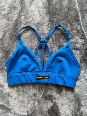 Savage X Fenty Electric Blue Knot-Back Bralette